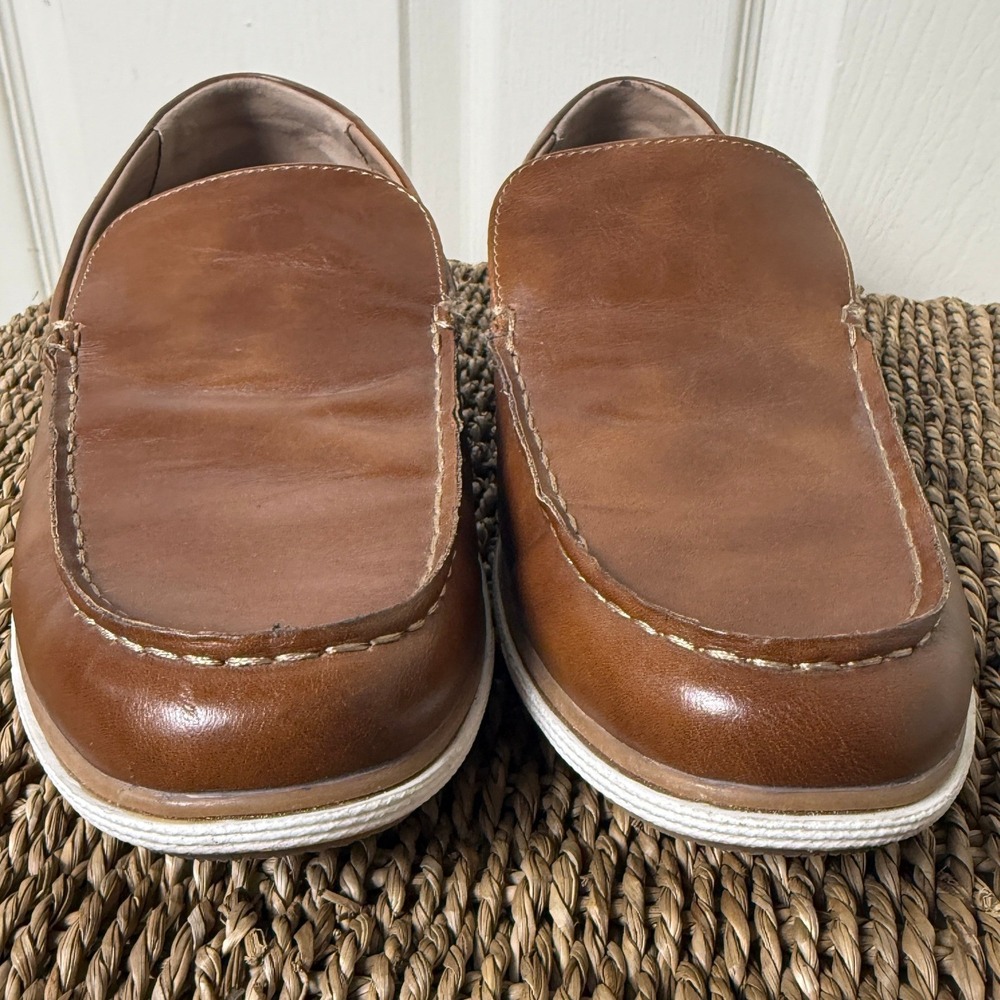 J. Ferrar JF Essex Loafers Mens 8.5M Cognac Brown Slip On Memory Foam Casual - Picture 8 of 9